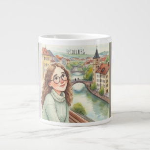 Heidelberg, Deutschland Hübsches Mädchen in Heidel Jumbo-Tasse