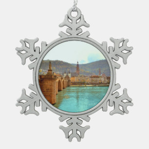 Heidelberg, Deutschland Schneeflocken Zinn-Ornament