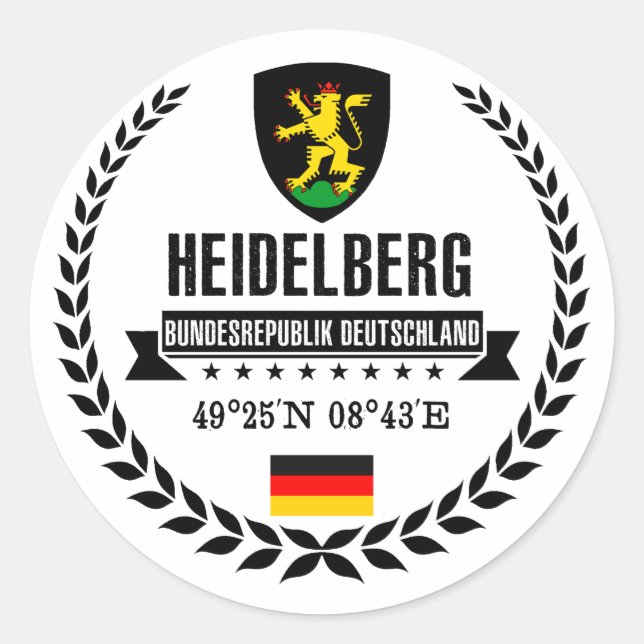 Heidelberg Runder Aufkleber (Vorderseite)