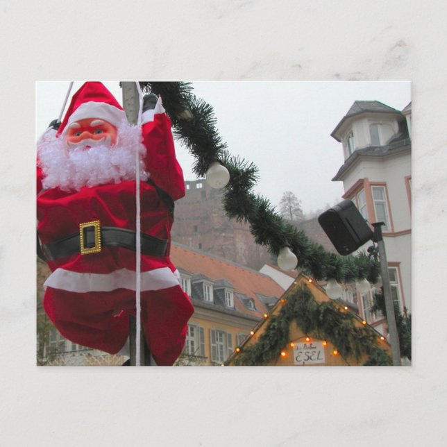 Heidelberg Santa Feiertagspostkarte (Vorderseite)