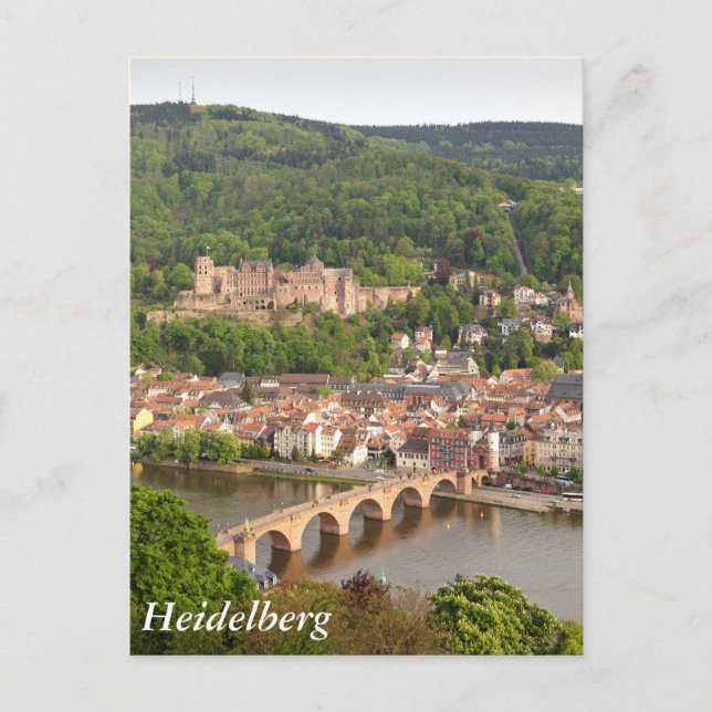 Heidelberger Ansicht Postkarte (Vorderseite)