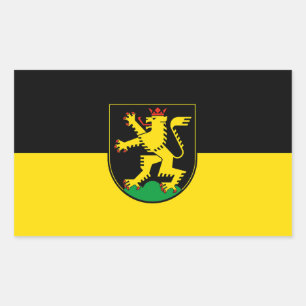 Heidelberger Stadtflagge Deutschland Symbol Rechteckiger Aufkleber