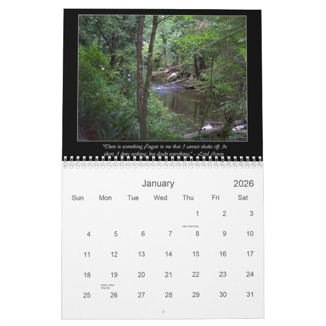 Heiden und die natürliche Welt Kalender (Jan 2026)