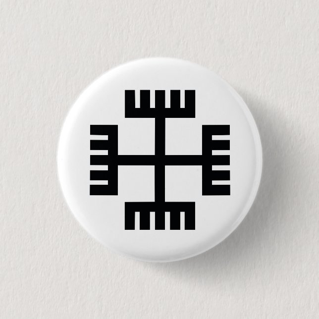 Heidentums-religiöses Symbol Button (Vorderseite)