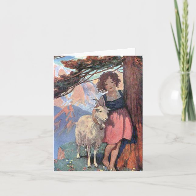 Heidi and Goat Classic Children's Storybook Tale Karte (Vorderseite)