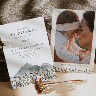 HEIDI Bohemische Wildblume Erste Geburtstagspartei Einladung