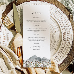 HEIDI Boho Fleur sauvage Mountain Dinner Cartes de