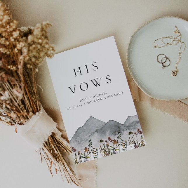 HEIDI Boho Mountain Wildblume Seine Hochzeitsstimm Karte (Von Creator hochgeladen)