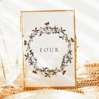 HEIDI Boho Wildblume Wreath Tischnummer Cards