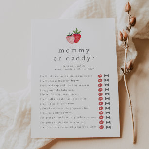 HEIDI Devine Qui Maman Papa Baby shower Carte de j