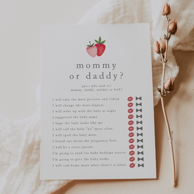 HEIDI Devine Qui Maman Papa Baby shower Carte de j (HEIDI Guess Who Mommy Daddy Baby Shower Game Card)