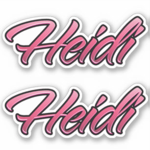 Heidi faded pink Aufkleber Sticker Stickerset