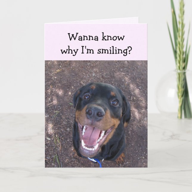 Heidi Happy Rottweiler Carte de Saint-Valentin (Devant)