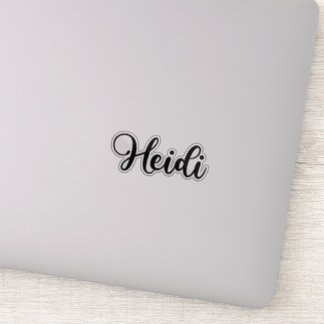 Heidi Name - Handgeschriebene Kalligrafie Aufkleber