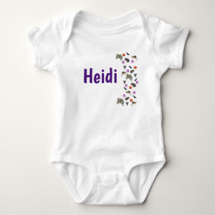 Heidi, Name Logo für australische Wildtiere, Baby Strampler