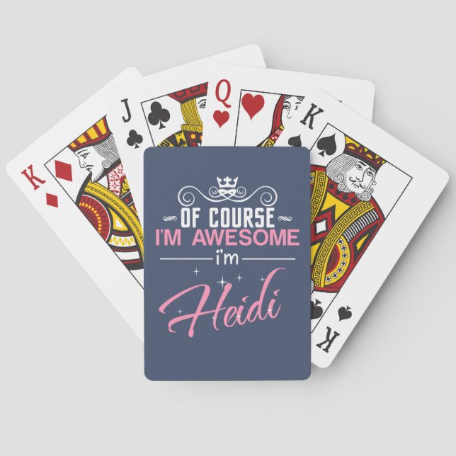 Heidi Natürlich bin ich Phantastisch, Heidi zu sei Spielkarten (Rückseite)