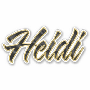 Heidi or noir Lettrage Autocollant Stickers