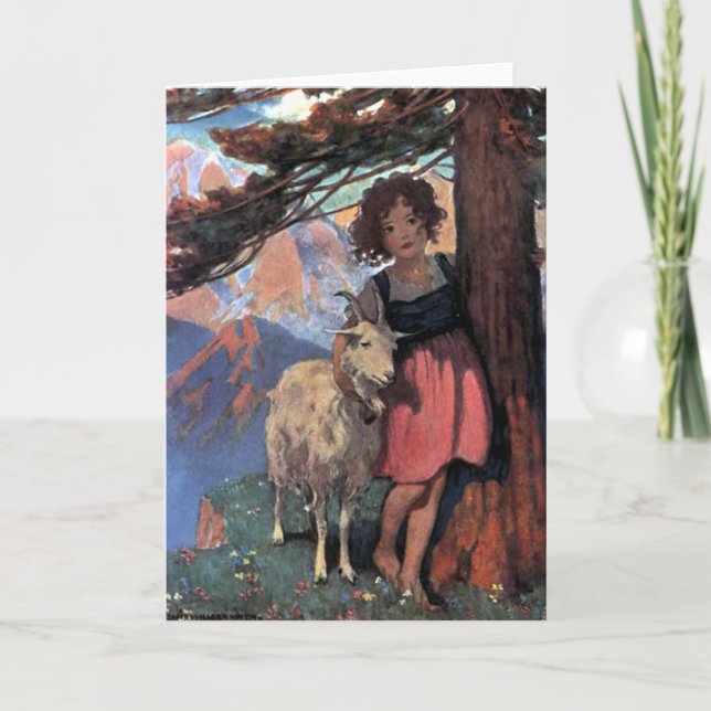 Heidi von Jessie Wilcox Smith Karte (Vorderseite)