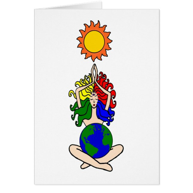 Heidnische elementare Sun-Göttin-Karte (Vorne)