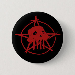 Heidnischer Schädel-Knopf Button