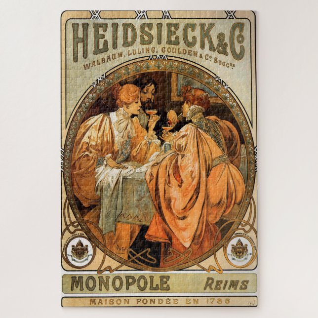 Heidsieck & Co. von Alphonse Mucha (Vertikal)