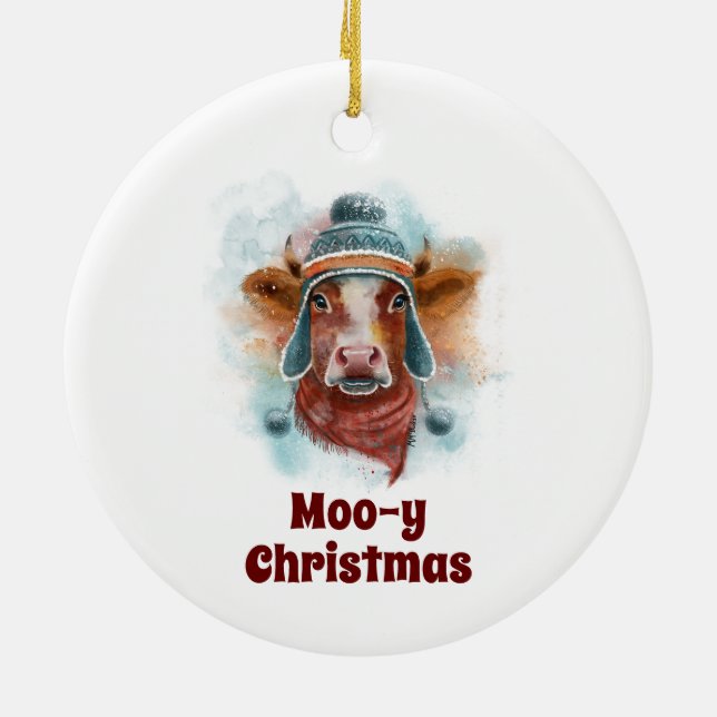 Heifer Dans Un Ornement De Noël Casquette (Dos)
