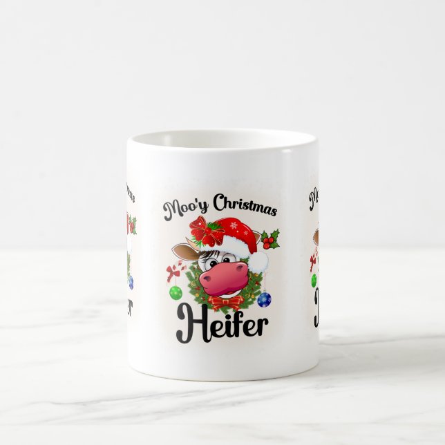 Heifer-Geld Weihnachtskuh Bauer Geschenk Kaffeetasse (Mittel)