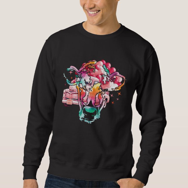 Heifer Valentines Day Western Highland Cow  1 Sweatshirt (Vorderseite)