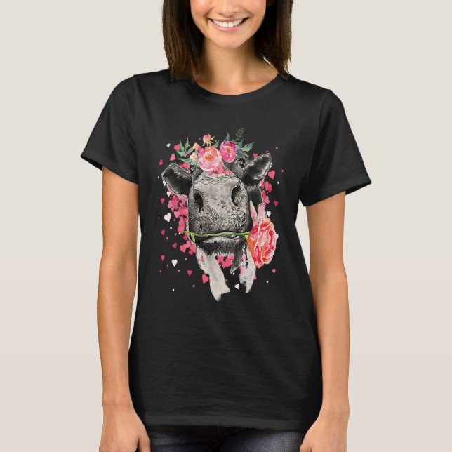 Heifer Valentines Day Western Highland Cow  1 T-Shirt (Vorderseite)