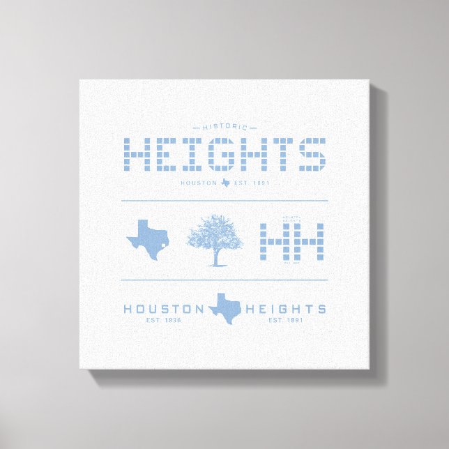 Heights Design Collection, Blue Tile, Houston TX Leinwanddruck (Vorderseite)