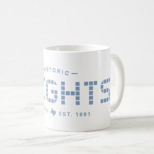 Heights-Kachel, Blaue Kachel, Groß, Houston Height Kaffeetasse