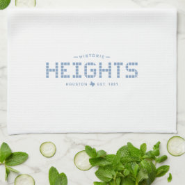 Heights-Kachel, Blaue Kachel, Houston Heights Geschirrtuch