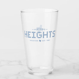 Heights-Kachel, Blaue Kachel, Houston Heights Glas