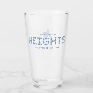 Heights-Kachel, Blaue Kachel, Houston Heights Glas