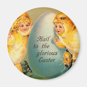 Heil den glorreichen Ostern Vintage Magnet