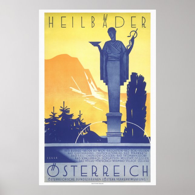 Heilbäder Österreich Vintage Poster 1935 (Vorne)
