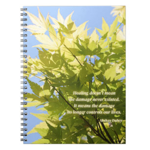 Heilbaum, inspirierendes Zitat - Notebook Notizblock
