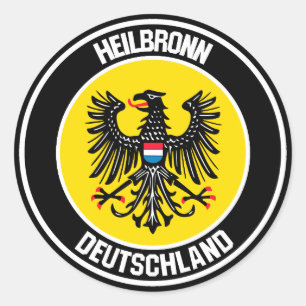 Heilbronn rundes Emblem Runder Aufkleber