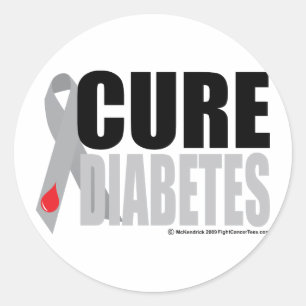Heildiabetes Ribbon Runder Aufkleber