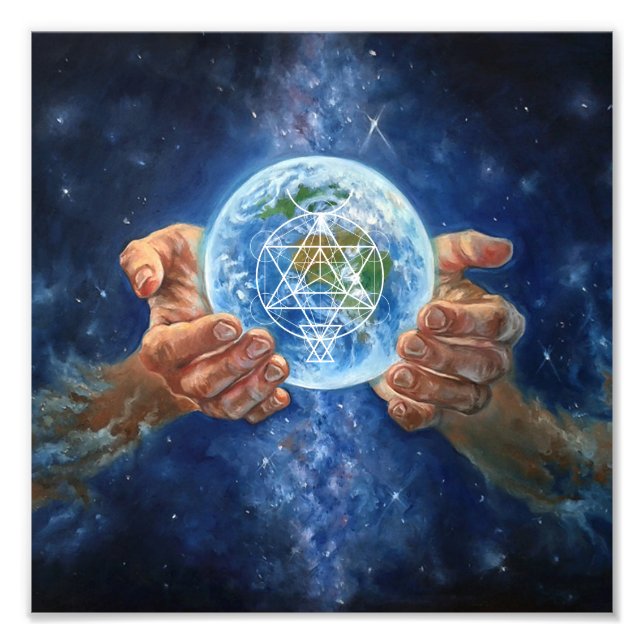 Heile die Welt schützen Gaia Fotodruck (Vorne)