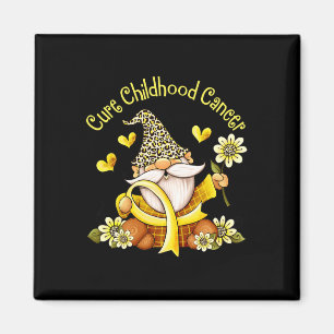 Heile Kinderkrebs Golden Ribbon Gnome Krebs A Magnet
