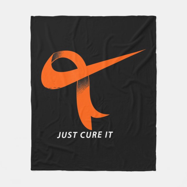 Heilen Sie einfach die Orange Ribbon Leukämie Bewu Fleecedecke (Vorderseite)