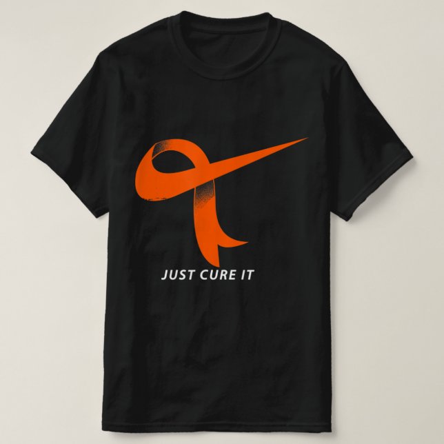 Heilen Sie einfach die Orange Ribbon Leukämie Bewu T-Shirt (Design vorne)