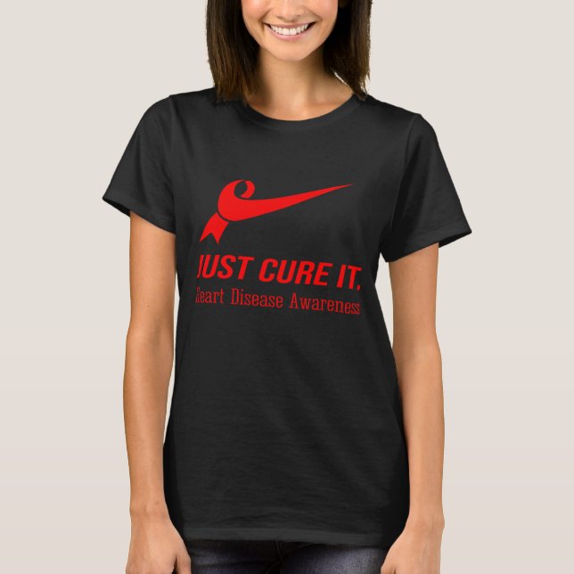 Heilen Sie einfach Herzkrankheiten Bewusstsein T-Shirt (Vorderseite)