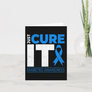 Heilen Sie es Diabetes Awareness Blue Ribbon Diabe Karte