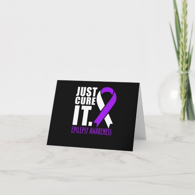 Heilen Sie es einfach Epilepsie Awareness Ribbon Karte (Vorderseite)