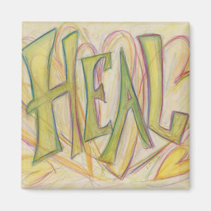 Heilen von Herz Word Benutzerdefinierte Kühlschran Magnet