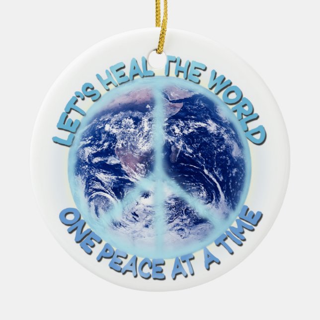 Heilen wir die Welt Keramik Ornament (Vorne)