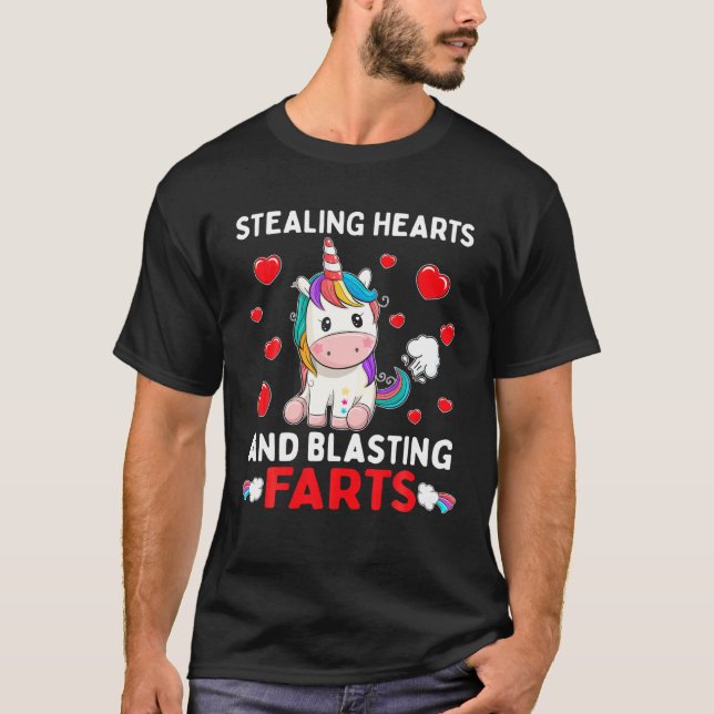 Heilende Furzen und Blade einhornen Valenti T-Shirt (Vorderseite)