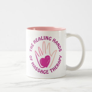 Heilende Hand-M.Ü.-Tasse Zweifarbige Tasse
